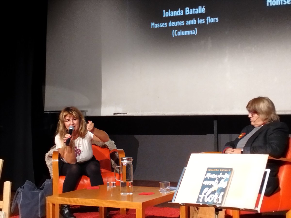 Setmana del Llibre SBD, @iolandabatalle amb @montsebarderi