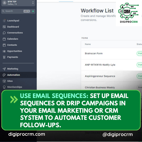 digiprocrm's tweet image. Transform your customer interactions into a symphony of personalized communication with DigiPro CRM&apos;s advanced automation capabilities.📧🌟 
#DigiProCRM #CRM #CustomerRelationshipManagement #PersonalizedFollowUps #CustomerEngagement #ValuedCustomers