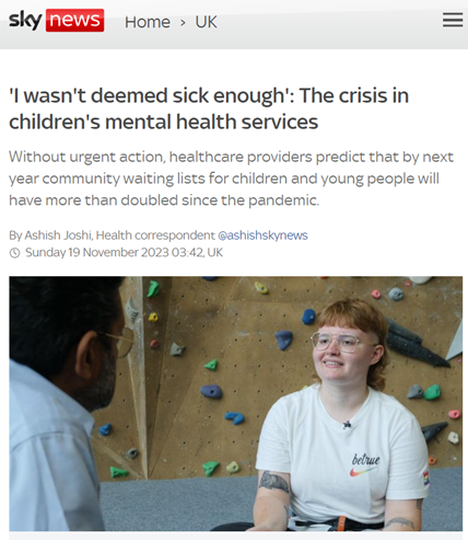 YoungMindsUK's tweet photo. No young person should be denied support because they’re “not sick enough” https://t.co/jnH6otKYTE