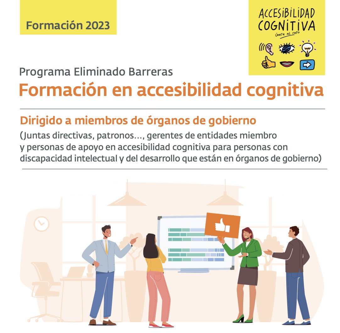plenaiandalucia's tweet photo. Arrancan los talleres formativos sobre #AccesibilidadCognitiva gracias al programa #EliminandoBarreras.
¿Qué aspectos podemos tener en cuenta para mejorar la participación de personas con #DiscapacidadIntelectual y del desarrollo en nuestras entidades?
#ComprenderElMundo https://t.co/5KfdYorWV2