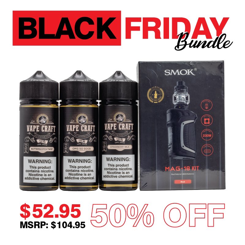 Smok Mag 18 x Vape Craft bundle now live! Link below:
vapecraftinc.com/smok-mag-18-st…