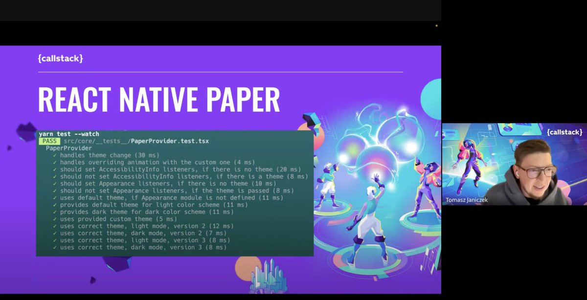 TomekJaniczek's tweet image. As part of the Upskilling Day in @callstackio, I had a pleasure to talk about testing strategies. Most important rule: make sure your tests test! 🎉