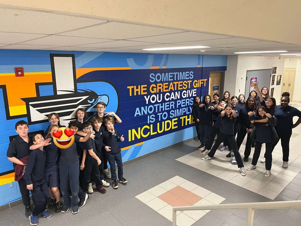 For Anti-Bullying Week, we spent some time reflecting at <a href="/HolyRosaryM/">Holy Rosary, Milton</a> new mural! Ask your Ss what this quote means to them? #weareHRM