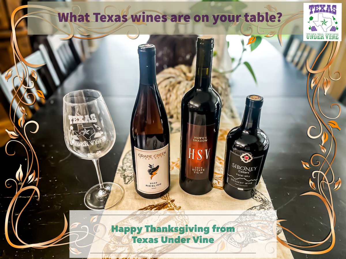 Happy Thanksgiving to all! I’m thankful today for all of my listeners, Texas wine producers, and most especially to my Patreon subscribers! You help make this show possible. Cheers to all of our blessings at this holiday season! #wine #texaswinery #winepodcast #thanksgiving