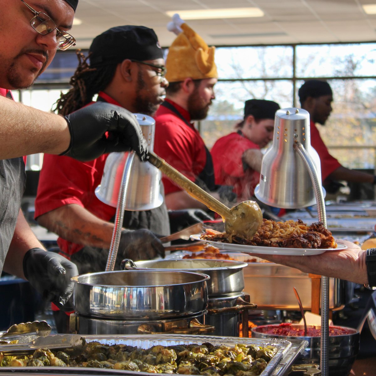 🦃 A special thank you goes out to our amazing kitchen staff for putting together a heartfelt Thanksgiving luncheon for our employees! 

🍂 What's something you're thankful for this season? Share it with us in the comments below, and let's celebrate the blessings together!