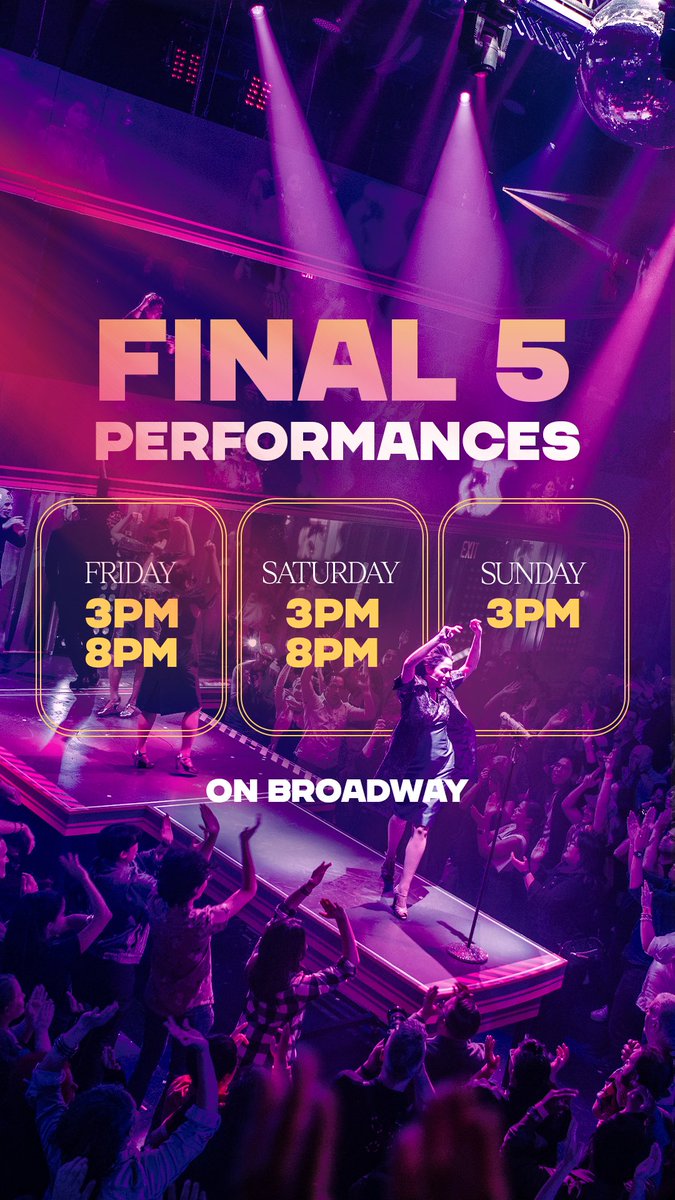Only 5 chances remain to be a part of this revolutionary Broadway experience. Tickets available online and at the box office.