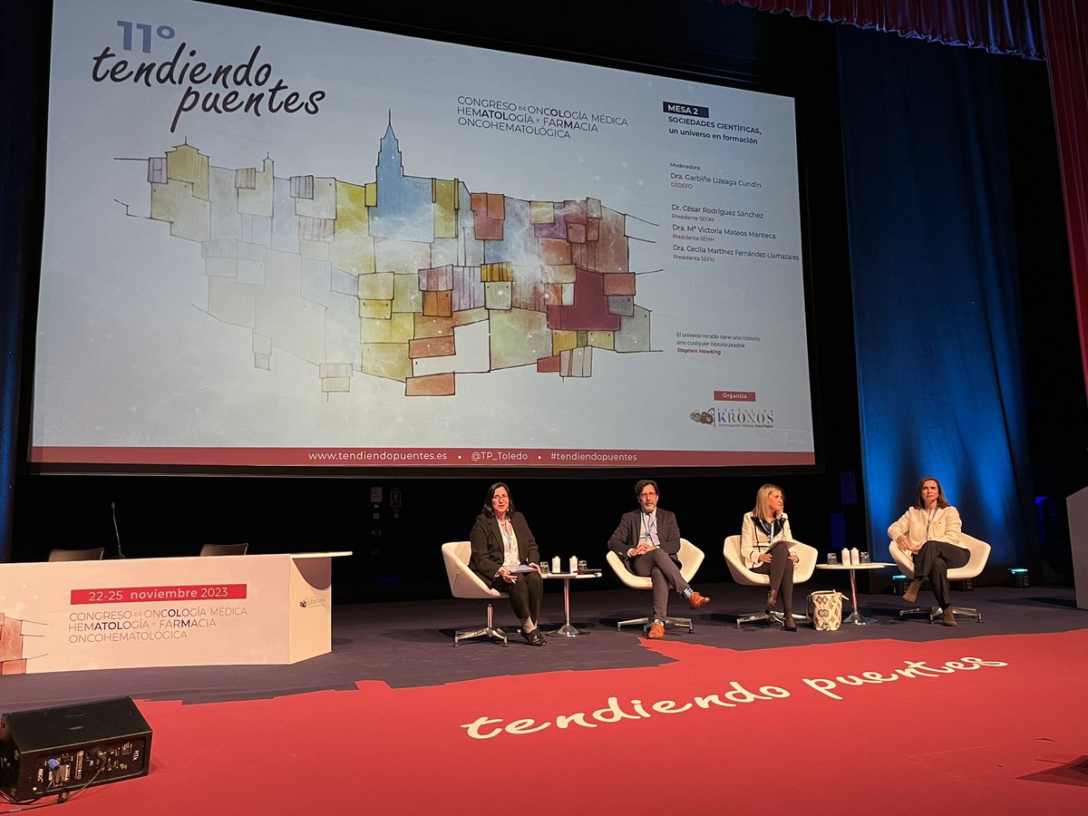 TP_Toledo's tweet photo. Gracias una vez más a los presidentes de nuestras tres sociedades @sefh_ @ceciliamfll @sehh_es @mvmateos @_SEOM #CesarRodriguez por acompañarnos en #tendiendopuentes
“Un universo en formación”, mesa moderada por @GarbineLizeaga @gedefo_sefh https://t.co/DPEGqCOE0p