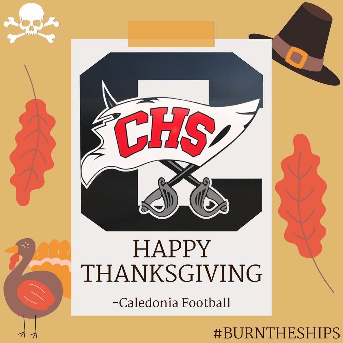 CalHSFootball's tweet image. Happy Thanksgiving from our family to yours!! 
#BURNTHESHIPS 
#SwordsUp⚔️