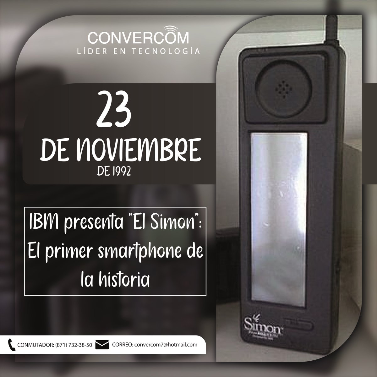 Un día como hoy se presenta el primer smartphone de la historia 📞📱