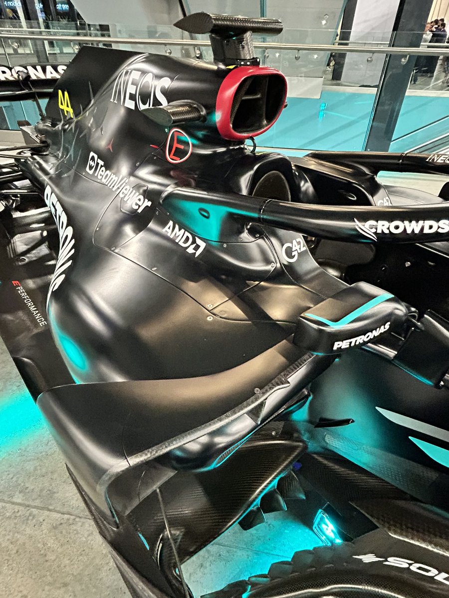 A real pleasure to have Lewis Hamilton’s 2018 Formula One race car (in 2023 colours) at @PandJLive tonight as a feature of the @AFBE_UK dinner we are hosting this evening. It’s certainly attracted a lot of attention!