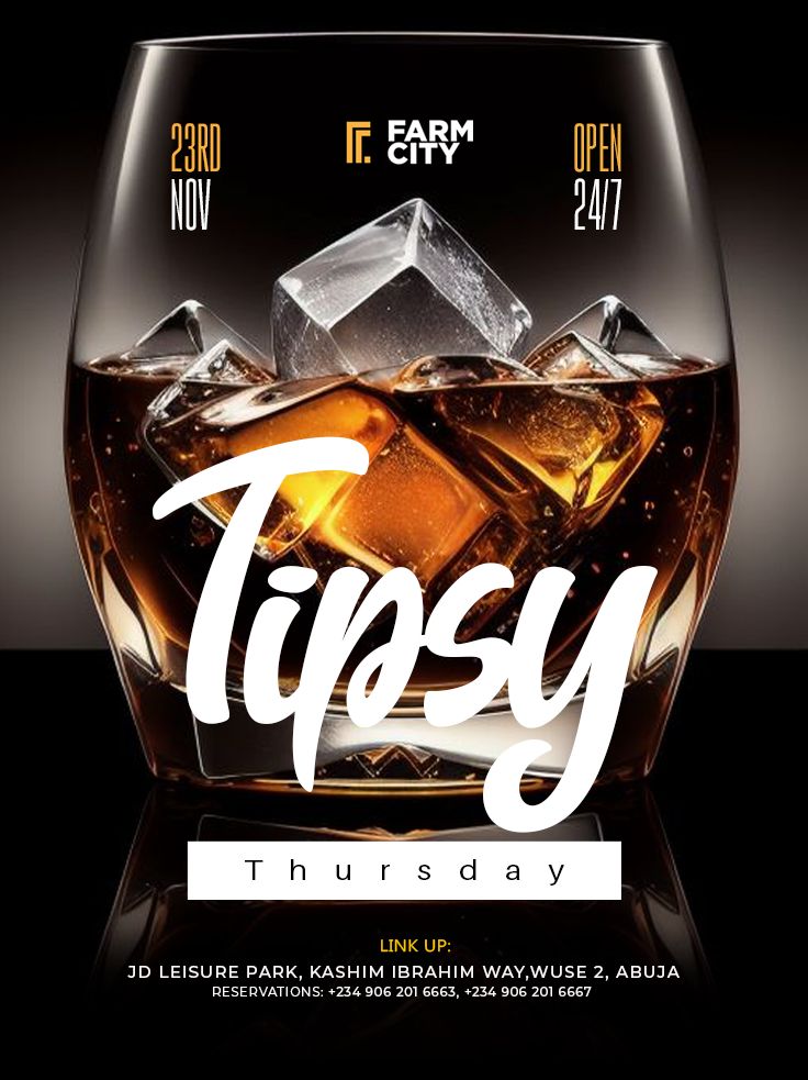It’s Tipsy Thursday! Come outside 😏

If you think drinking is bad for you then stop thinking 💭 just DRINK! 😉🍹 

#abujahangout #tipsythursday #farmcityatyourservice #afterwork #realfood #realfoodmorelove #explore #fyp #drinkdontthink #tipsy #bestbar #openbar #ExploreMore