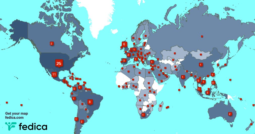 I have 18 new followers from USA, and more last week. See fedica.com/!DMXgear