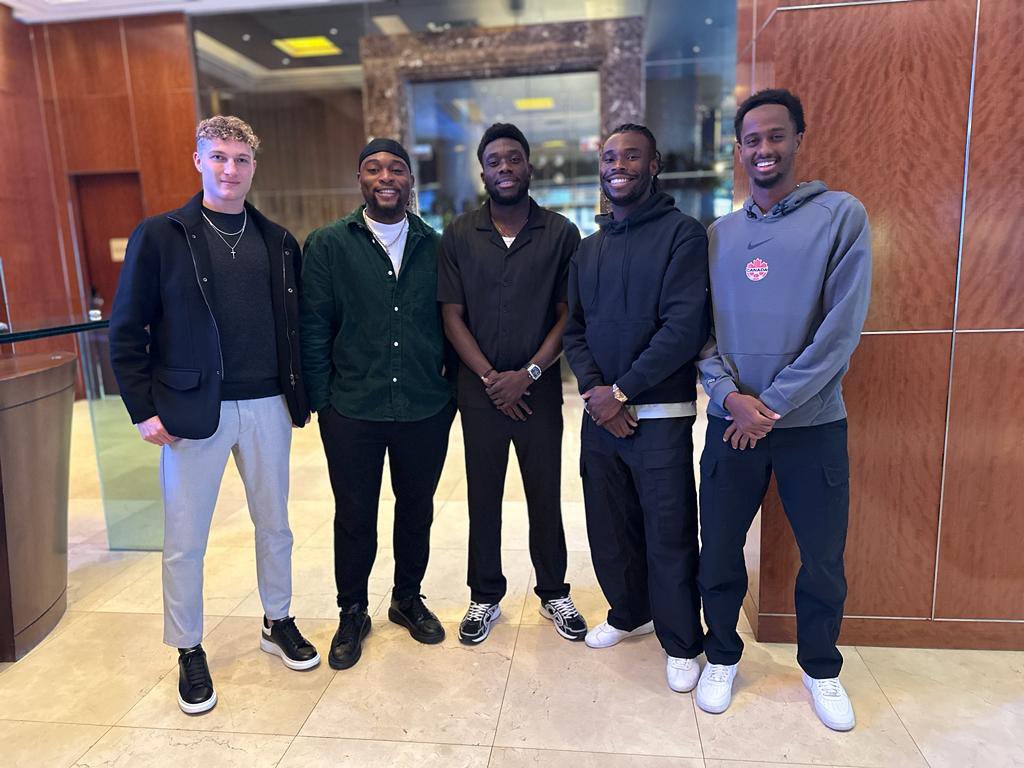 Nice to see our guys catch up over dinner in Toronto this week! @AlphonsoDavies @SamAdekugbe @aliahmed51_ @SalMxzza