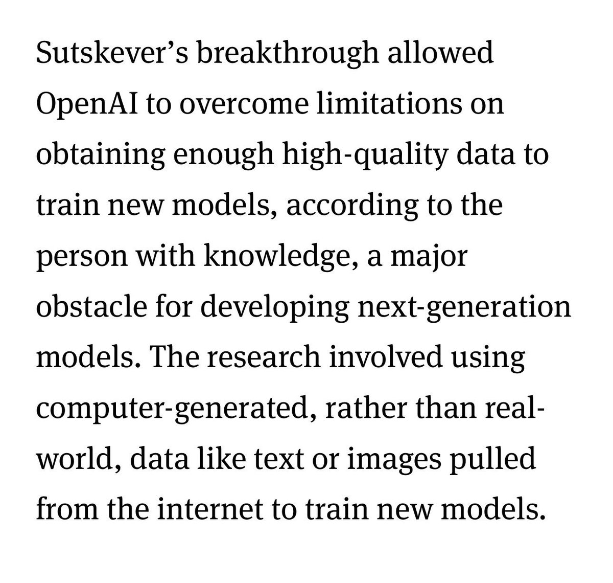 Synthetic data is often generated using models that were themselves trained on unlicensed, copyrighted work.

Synthetic data is only a solution if the original training data used to create it was licensed. If not, using synthetic data is just data laundering.