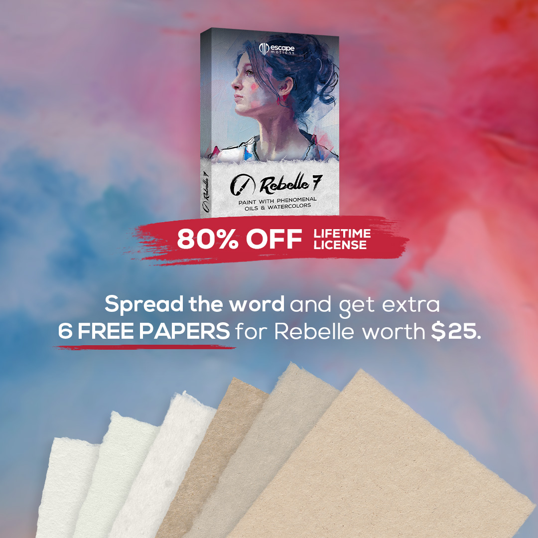 escapemotions's tweet photo. ✨Spread the word about Rebelle 7 and help
others experience the award-winning software for a special price!✨

Post your mention to forum: https://t.co/4rbWvuYLks

Thank you for your support ❤️

#rebelle7 #rebelle #digitalpainting #art https://t.co/KIlhKqQhrd