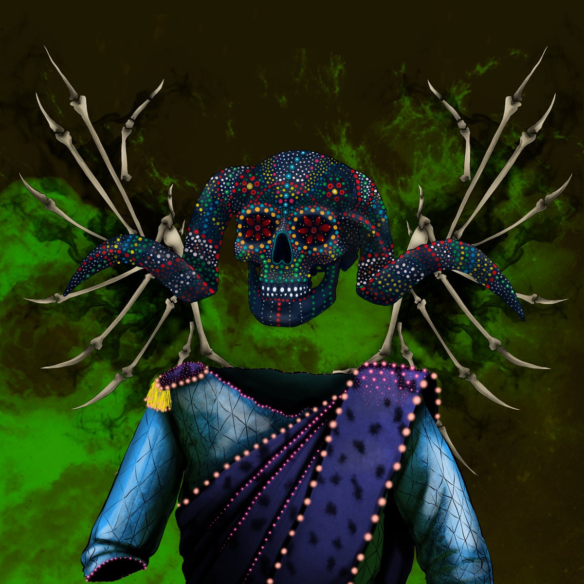 HouseofHornsNFT's tweet photo. DAO Of The Dead has officially minted out! 

Thank you to everyone that has supported us - it's not a small accomplishment to get 4999 assets minted, but we did it together! 

We've always said HoH represents "Art, with a twist"..well, its time to twist baby!

#HouseOfHorns https://t.co/WqxbRDYNkR
