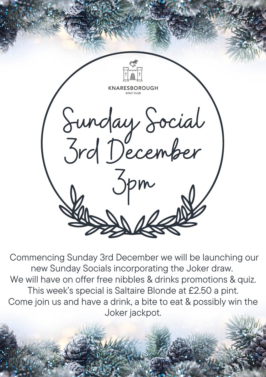 Our new Sunday Socials begin on December 3rd. Free nibbles, a quiz, banging drinks deals and the draw of our Joker game (roll-over jackpot currently at £1,000+). We want to create an old-fashioned sense of community and a relaxing place to be together with others. Don't be shy!☺️