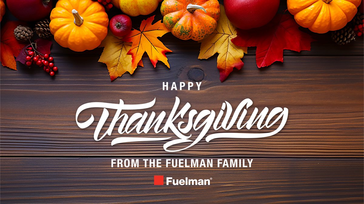 Today and every day we are grateful for our wonderful customers, employees, associates, and partners. We wish you and your family a blessed Thanksgiving!
