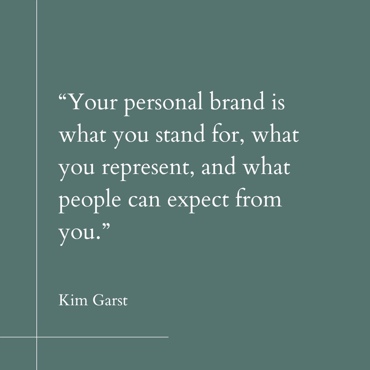 Today I’m sharing this nugget of wisdom from Kim Garst.

I love this quote.

In a world buzzing with noise, let your brand values be a beacon of authenticity, your individuality and your personality

What values define your personal brand?

Share below! 👇