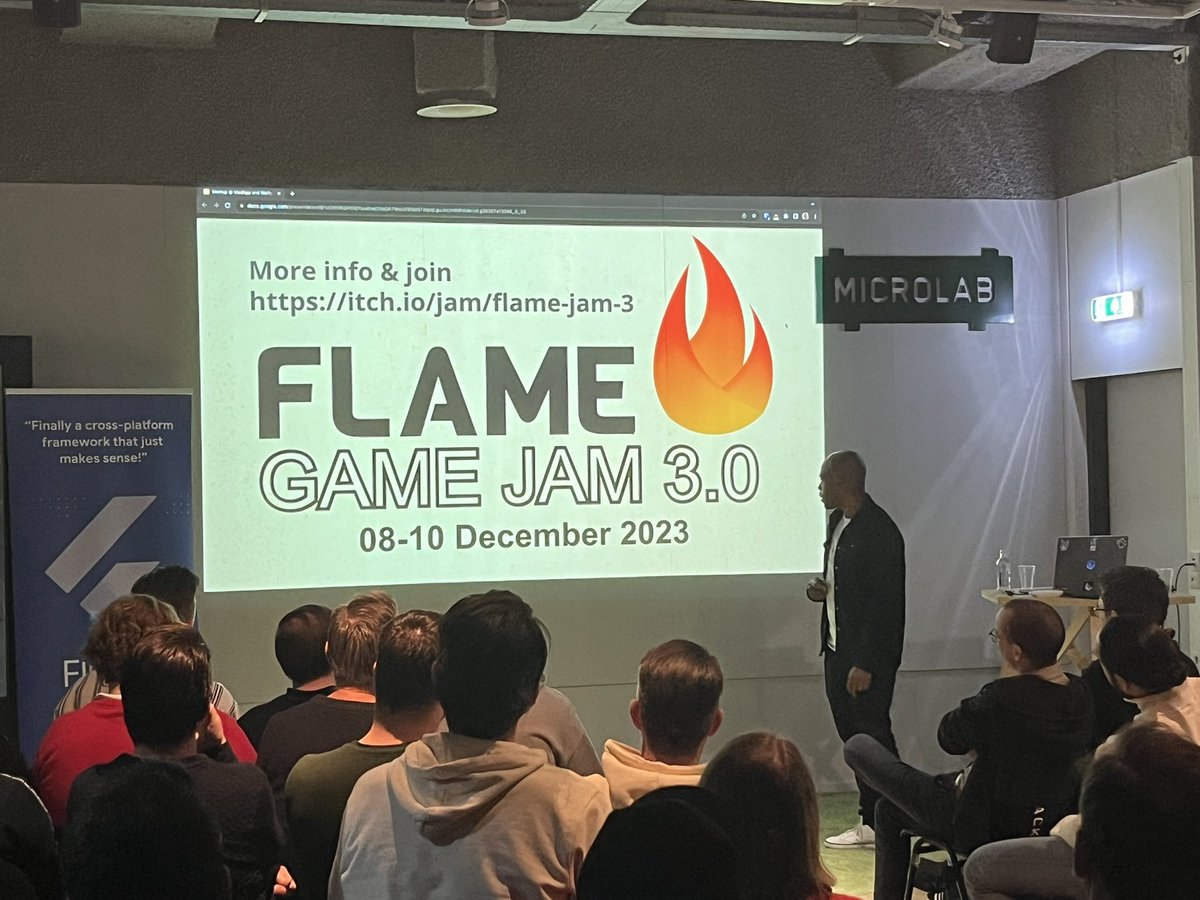 Looks like @FlutterNL has the right idea! You should the Flame Game Jam 🔥💙