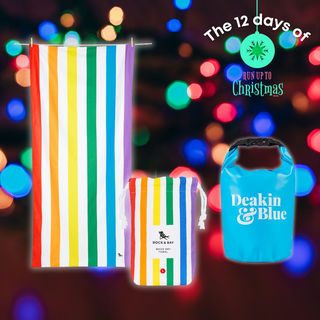 Day 5 of the 12 days of RU2C and we've got another fantastic prize for you, this time from @DeakinandBlue: a Rainbow Striped Quick Dry Beach Towel and Keep It Dry Bag. 🏊‍♀️🏊🏊‍♂️ All you have to do is tell us in the comments what Christmassy thing the 1st picture represents.