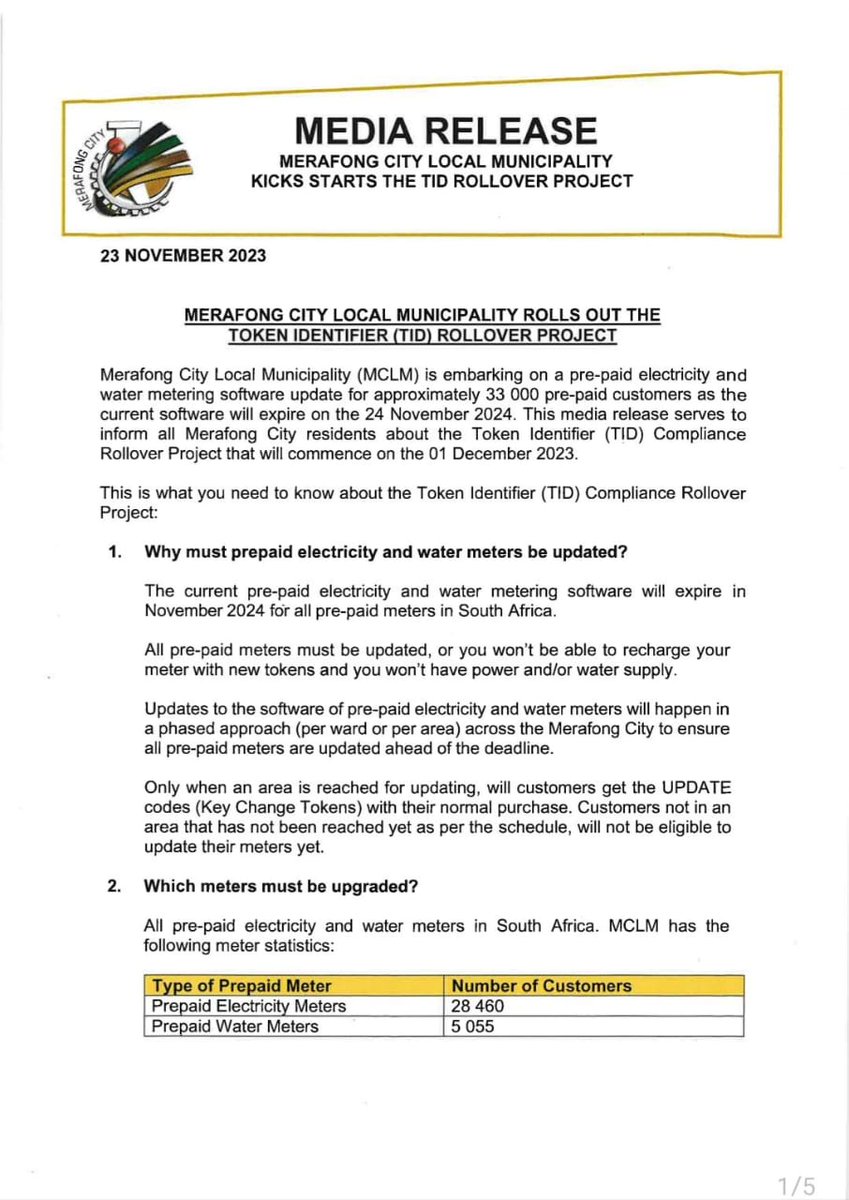 Merafong City Local Municipality tweet media