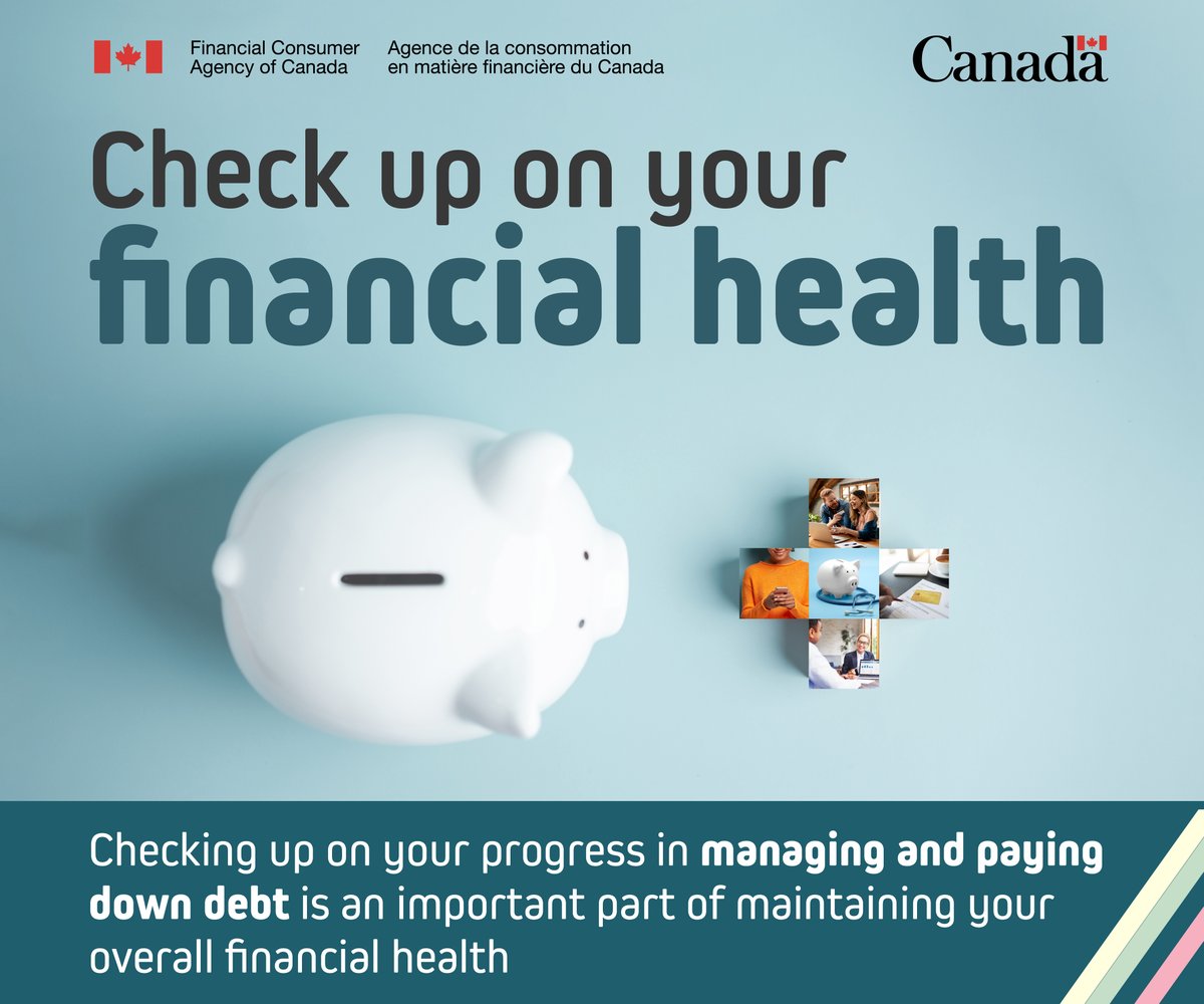 FCACan's tweet photo. Looking for ways to optimize your financial health? 💰

Things to consider: Have a budget, know what good vs bad debt is, save for your goals, review your credit report, and use financial products and services that are right for you! 📋✔️

https://t.co/y6OGKsfgEk #FLM2023 https://t.co/GdBvDSjipv