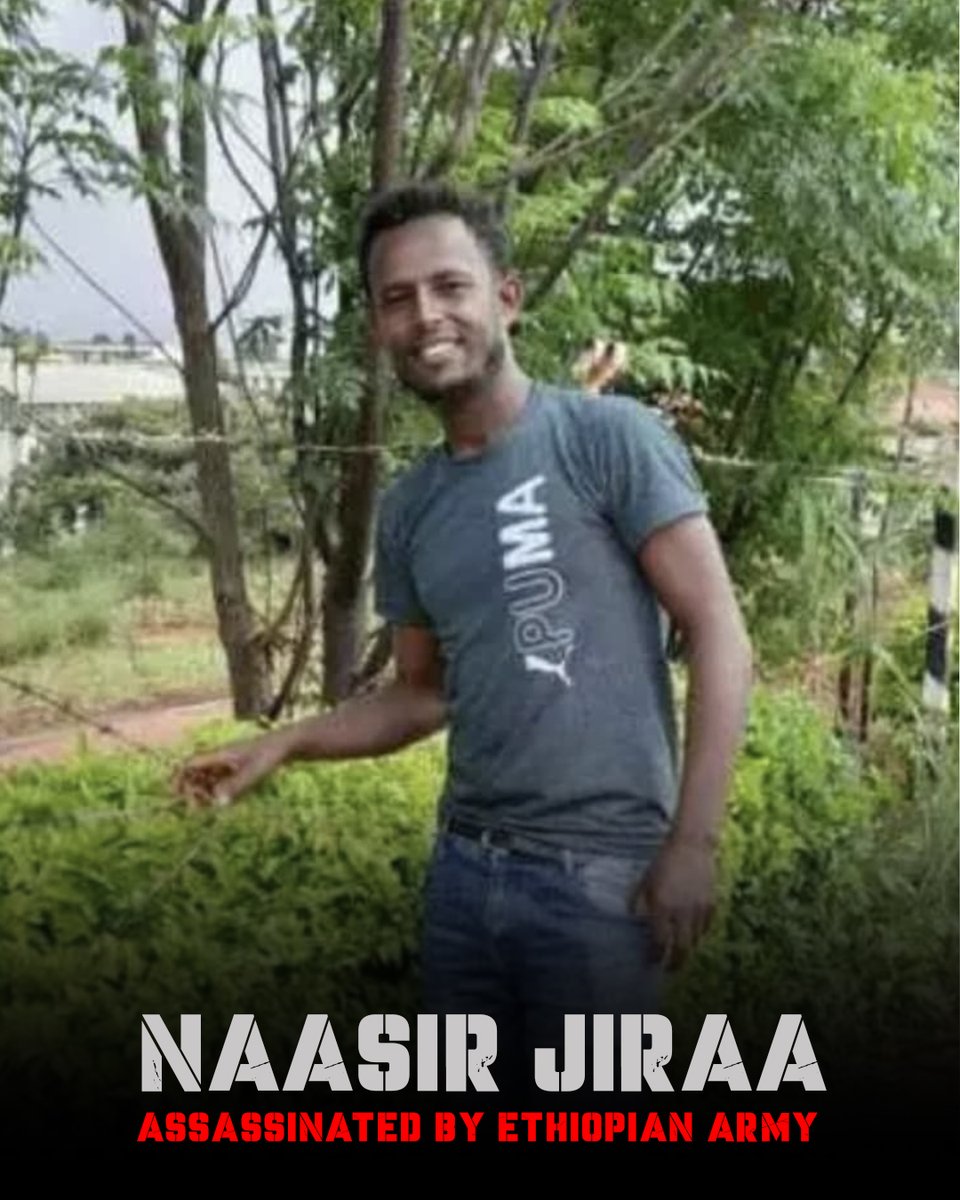GElemoo65269's tweet photo. This is why #WeStandWithOLF_OLA. On Nov. 15, 2023, #Ethiopian army murdered youth Naasir Jiraa in W. Wallaggaa, Baabboo Gambeel district. Oromo's spilled blood will not left in vain! https://t.co/xSbxg5OCC9 @SecBlinken @SenateForeign @EU_Commission #UN @MikeHammerUSA @hrw