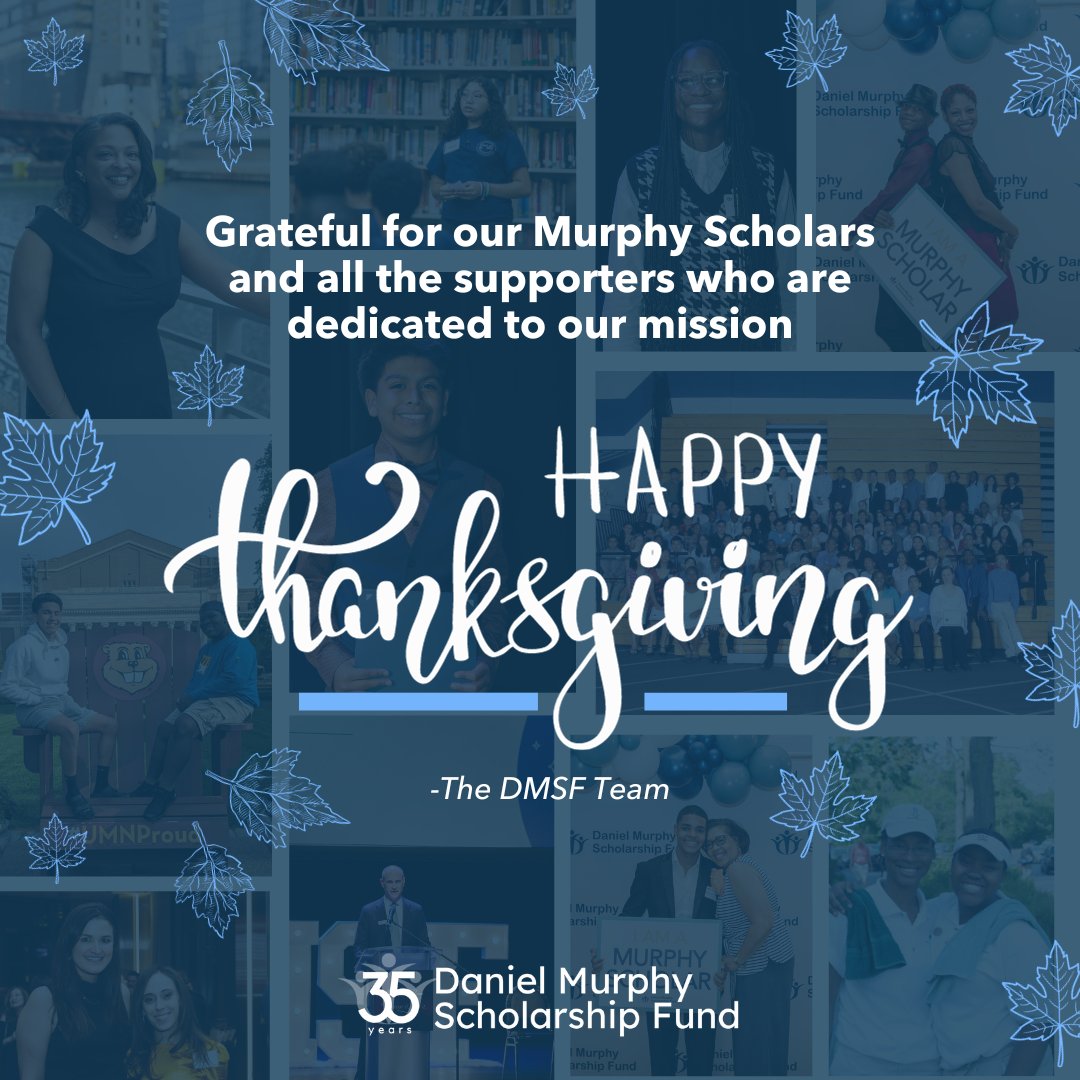 MurphyScholars's tweet photo. Wishing you a restful and Happy Thanksgiving!  🧡 🍂 🥧 
#35YearsOfMurphyScholars https://t.co/11X8hEauOz