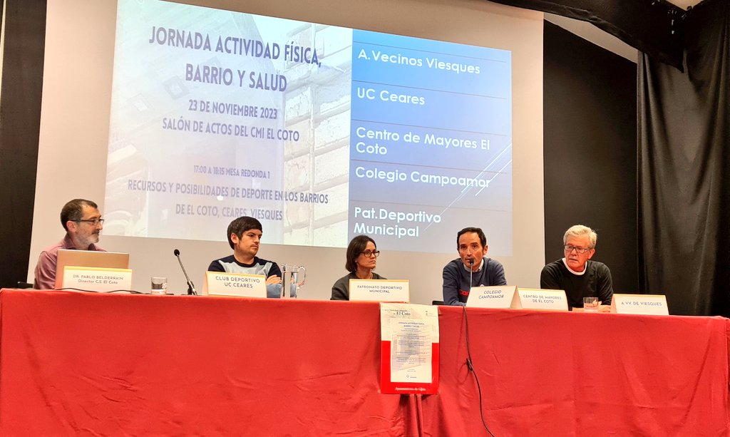 Bebra_enf's tweet photo. 🎯 "Jornada actividad física, barrio y salud" by profesionales del CS #ElCoto🔝
✅ Recursos deportivos en los barrios
✅ ¿Qué aporta el S. de salud al bienestar físico de l@s ciudadan@s?
🔜 Programas Activados y Paciente Crónico Complejo
🔜 Consultas de traumatología en la calle https://t.co/dvBB4xmOFP