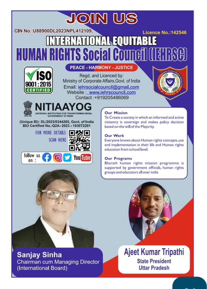 humanrightsand4's tweet photo. #Congratulations!!!
#Ajeet_Kumar_Tripathi
#State_President
#Uttar_Pradesh https://t.co/cIPOZXPQTf