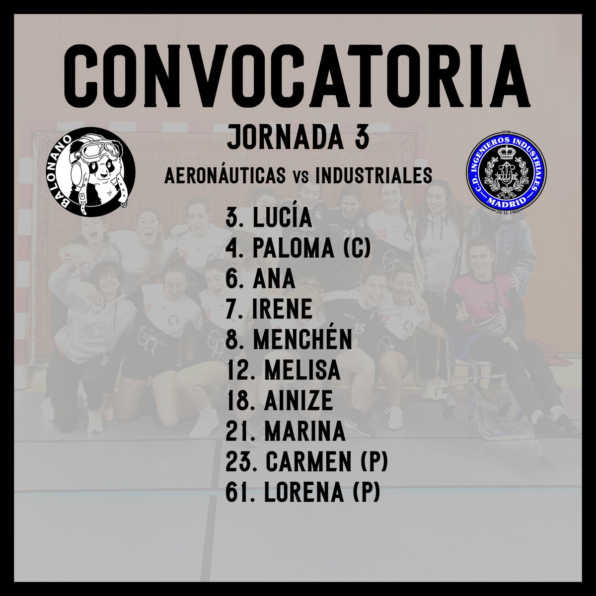 Mañana jugamos!!!! Doble enfrentamiento contra Industriales para despedir bien la semana

🆚 <a href="/cdindustriales/">C.D. INDUSTRIALES</a> 
📍 Polideportivo Campus Sur
🕞 15:30 (masc) y 16:45 (fem)