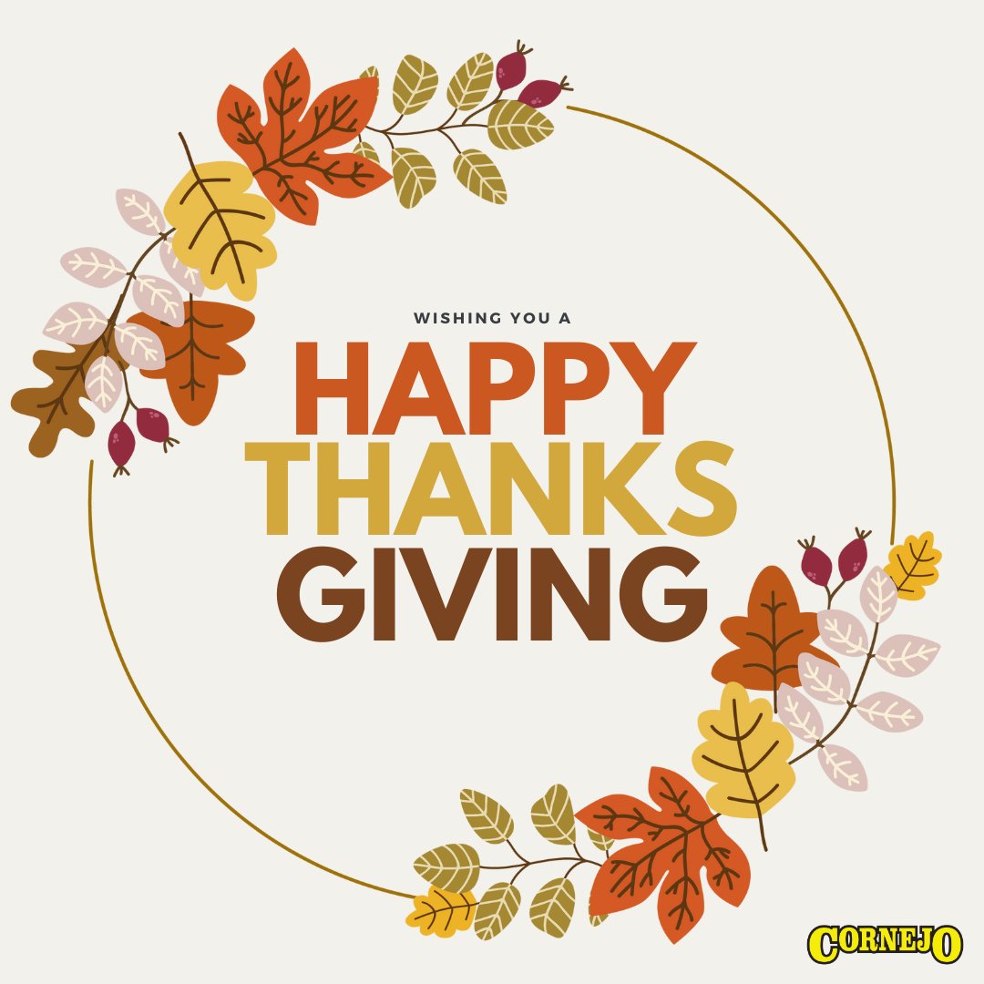 From our crew to yours, we wish you all a safe and happy Thanksgiving! We're thankful for all of our wonderful teammates and everything they do on the #CornejoCrew.