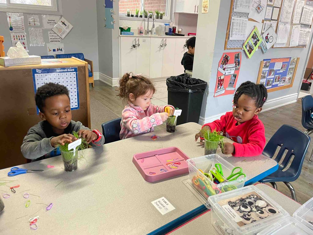 muppetschildren's tweet image. Anyone nostalgic for the @ChiaPet? 
Over at #MorningsidePreschool, preschoolers are showcasing their green thumbs by cultivating grass and giving it a stylish trim ✂️.

#ChiaPet #MorningSidePreschool #ChildcareOntatio #VVCS #VictoriaVillage