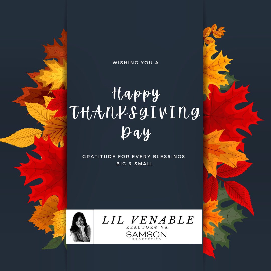 Wishing you a very HAPPY THANKSGIVING day to enjoy with good company, share in some laughter, maybe some football but definitely tons of delicious food! Enjoy every blessings, big & small! 
Psalm 107:1
•
#samsonproperties #happy #thanksgiving #realestate #va #fairfaxcounty