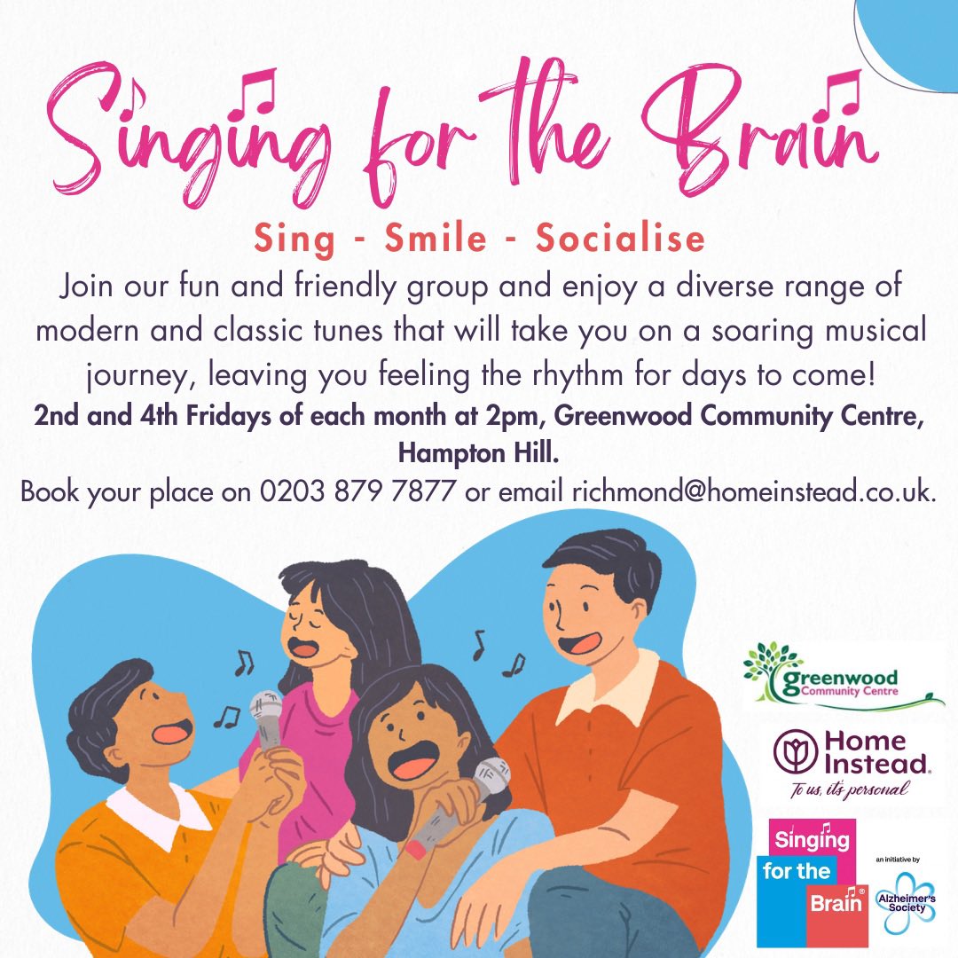 Join the #singing fun tomorrow afternoon at @GCC_HamptonHill  #HamptonHill. All welcome from 2pm,  with tea and biscuits! @HomeInsteadRich @HamptHillAssoc @HamptHilltweets @HamptonStuff @HamptonSociety @hhilltheatre @hamptonvillage @LoveHamptonHill #dementia #dementiafriendly