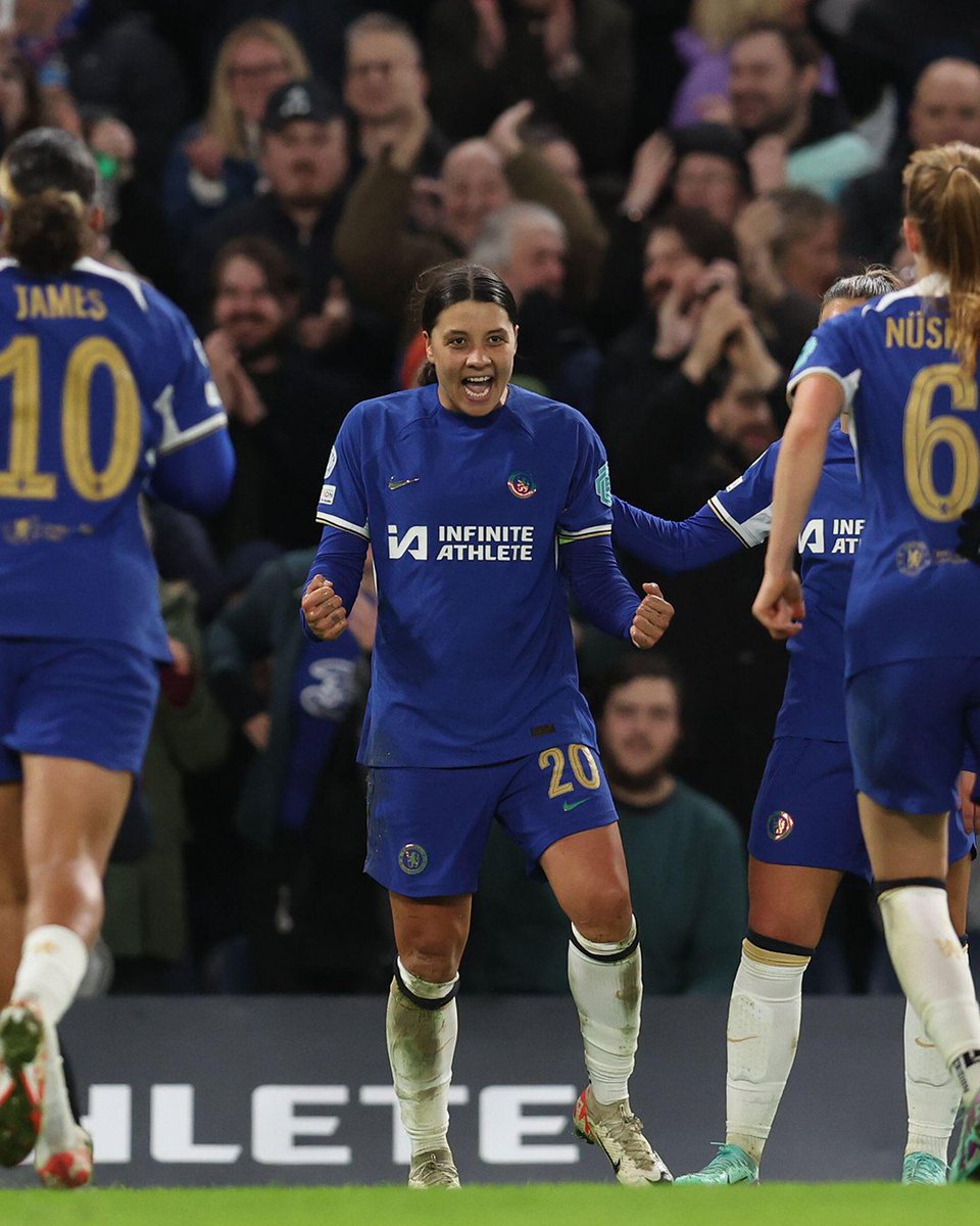 Hat-trick Hero 🎩🎩🎩

<a href="/samkerr1/">Sam Kerr</a> scored a hat-trick for @chelseafcw in their 4-1 win over Paris FC in the #UWCL group stage! 

#Matildas #MatildasAbroad