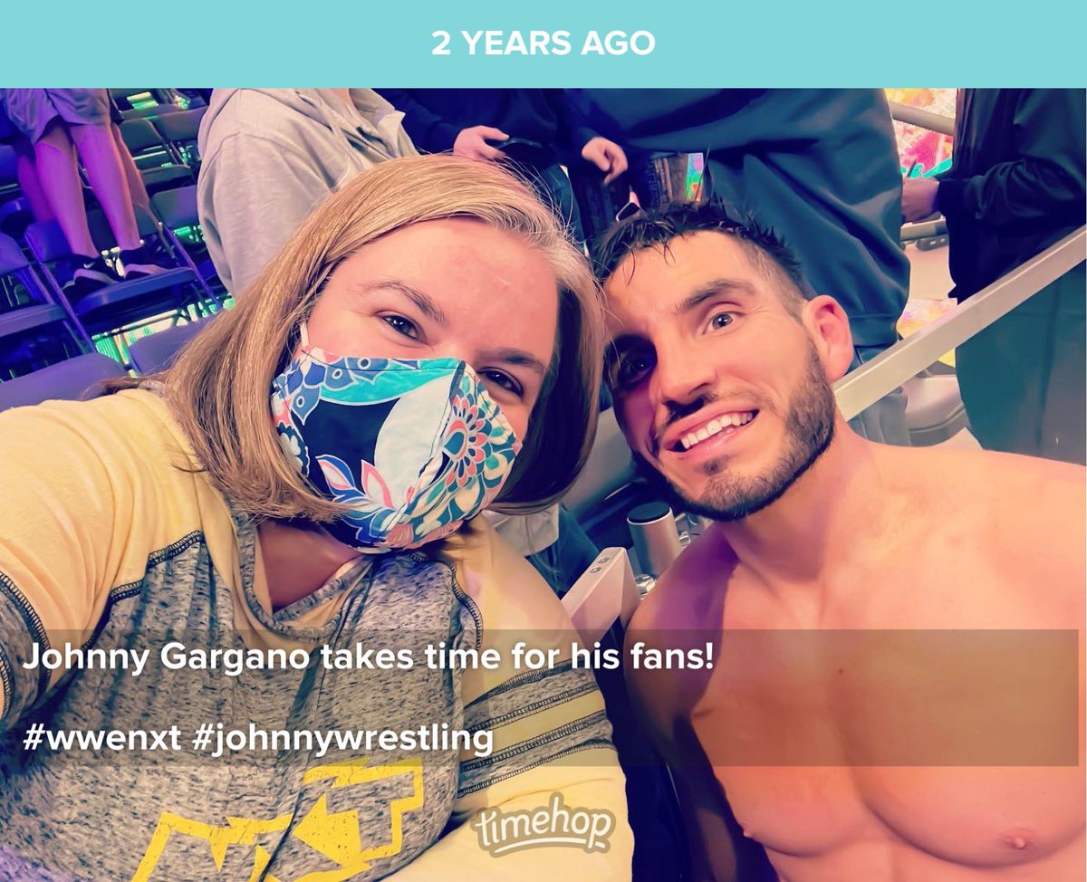 MsRhaine's tweet photo. Only Time Hop memory to come up today but is fitting as I will always be thankful for @JohnnyGargano #JohnnyWrestling #HappyThanksgiving https://t.co/630lrorMrT