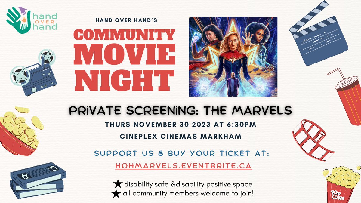 Our next social group event is next week on November 30th!!!! Come on down to the Markham Cineplex and watch some fun superhero action with us at our PRIVATE screening event!!

Grab your tickets at:
HOHMARVERLS.EVENTBRITE.CA