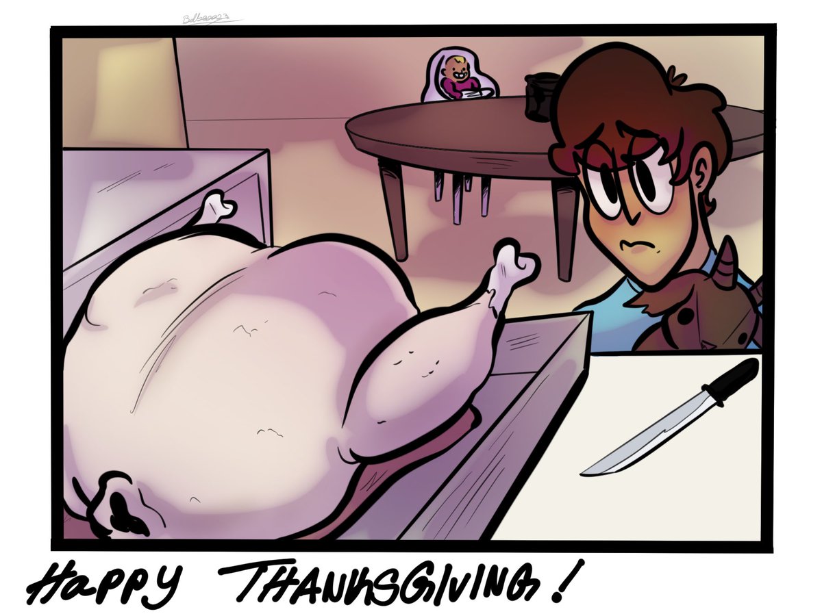 Happy Thanksgiving from all of us, once again, at the Gluskin residence!

#outlast #horror #WoodsOfPlenty #webcomic #Deers #Woods #WaylonPark  #Dontsueusredbarrels
#weddie #Oc #eddie #fancomic #bitches #eddiegluskin #happythanksgivng