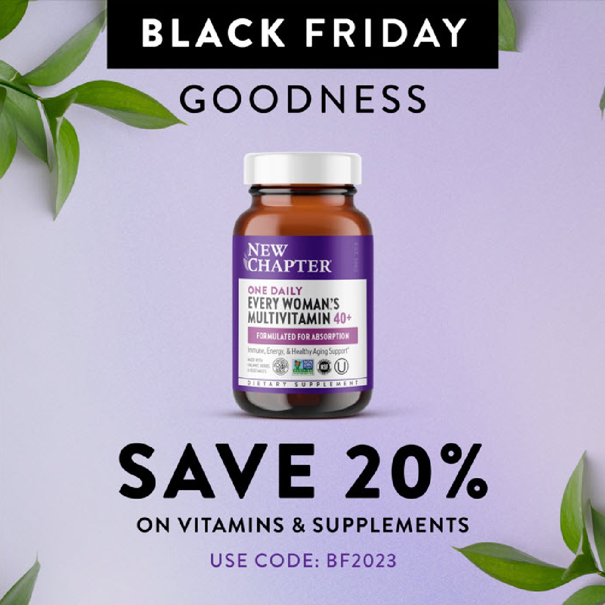 Our #BlackFriday wellness event is here! It's your chance to save 20% on supplements that work with your body when you code: BF2023

Valid through 11/26/23. This offer cannot be combined with other promos or subscription. 1x per customer.
