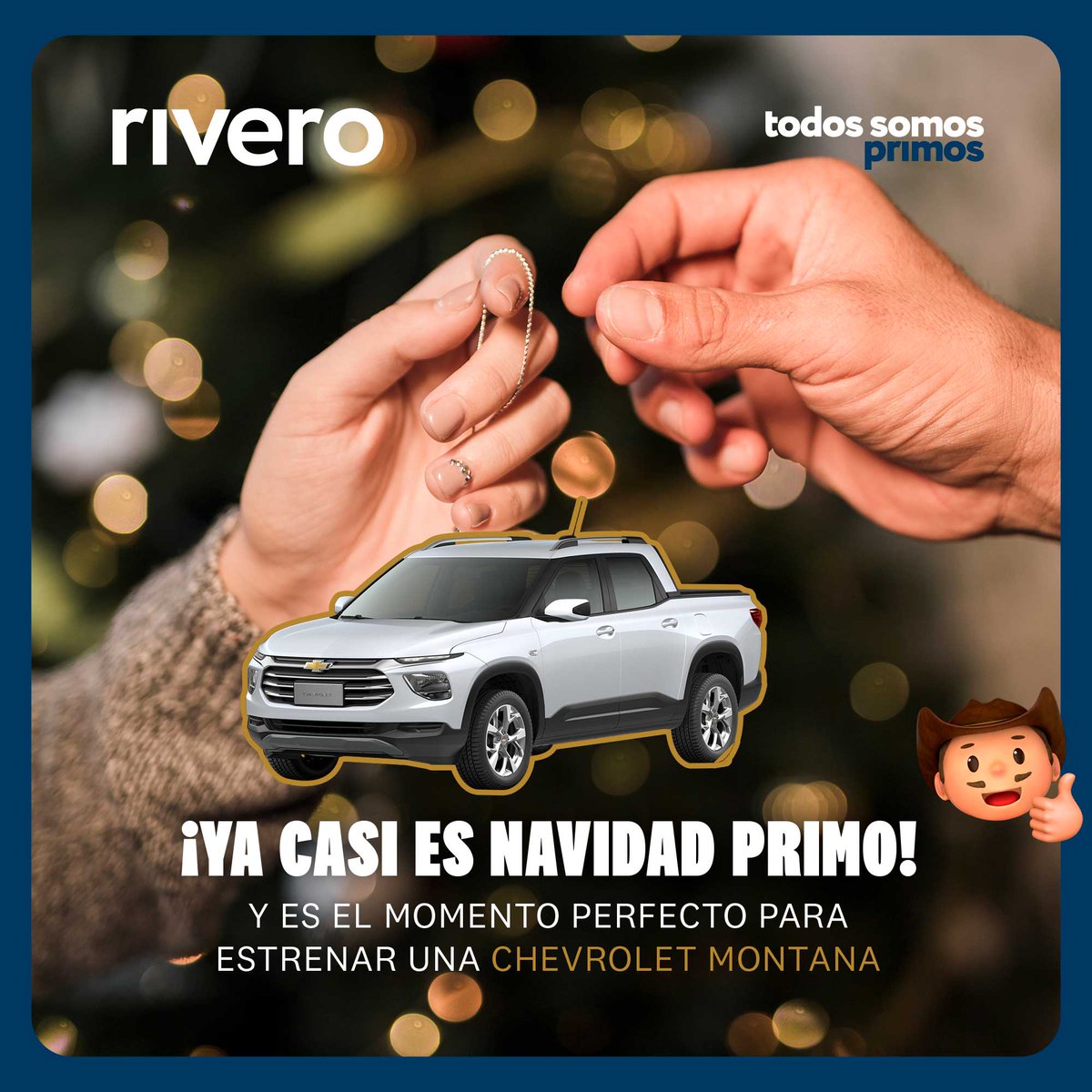 agenciarivero's tweet image. La #Caja #Multiflex de la #Chevrolet #Montana🛻 te espera como el mejor regalo esta #Navidad🎁 En #Rivero🎄