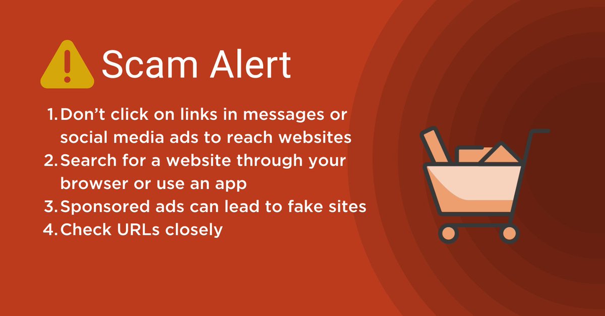 Black Friday is here! But the scammers are also near! 

Shop online safely by following our 4 tips. STOP. THINK. and PROTECT yourself before you fill your cart and proceed to checkout

Learn more about scam websites here scamwatch.gov.au/news-alerts/sh…