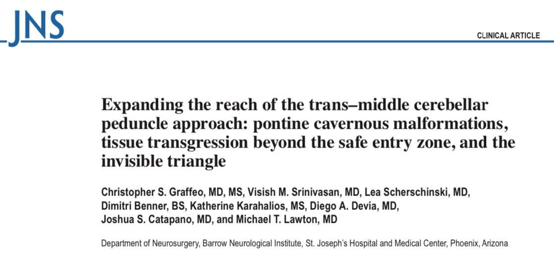 graffeo's tweet photo. Of all the articles I wrote during my @mtlawton fellowship, this deep dive on the trans-MCP approach for #BSCM is perhaps the most exciting.. I mean, invisible or not, you don't find a new triangle every day! 🫥📐 #7Cavernomas @visishs @TheJNS @BarrowNeuro https://t.co/DToBzVYV9O https://t.co/xrj74VNpGx