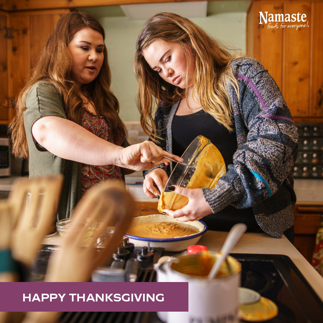 Happy Thanksgiving from Namaste Foods! We hope your day is filled with family, friends, and delicious food! 🦃🍂

#thanksgiving #glutenfreefood #glutenfree #allergenfree #plantbased #celiac #glutenfreethanksgiving