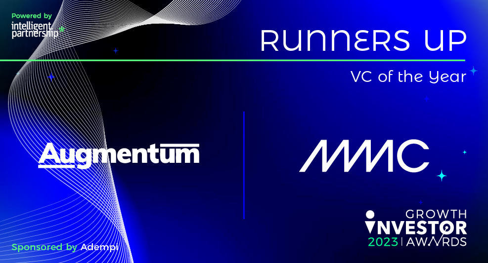 Next up, it's 'VC of the Year' sponsored by @AdempiAssoc With two Runners Up @AugmentumF AND @MMC_Ventures 👏👏👏 #GIAwards23 #ImpactBeyondInvestment