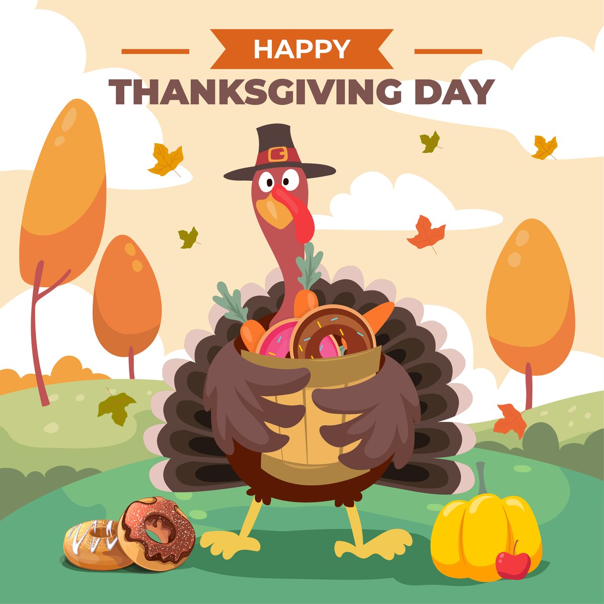 Happy #Thanksgiving everyone! Make sure you stuff your belly with Turkey and Donuts today!  🍩🦃