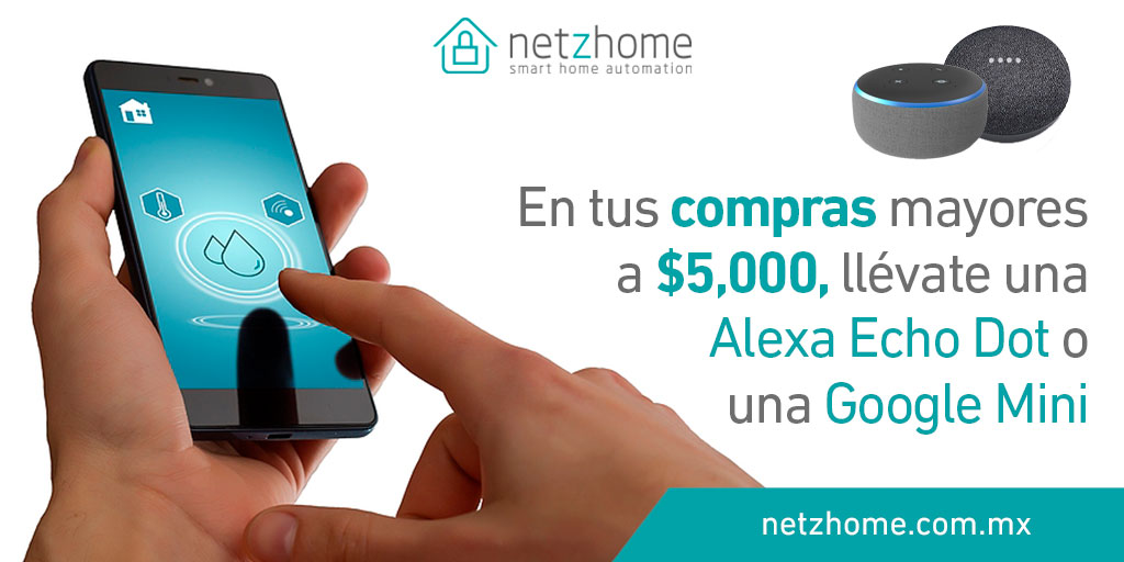 Interruptor Inteligente NetzHome WS01 2 / WiFi / Google / Alexa