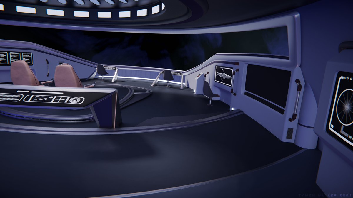 vitriol3d's tweet photo. @Starship_Sim It was a commissioned work from a few years ago. I did end up making a bridge, shuttle bay and cabins behind the windows but no full interior due to time constraints.

I was getting some Vesta-class, but with a ring vibes from your design which is a good direction to go with. https://t.co/DUhSWX2R9t