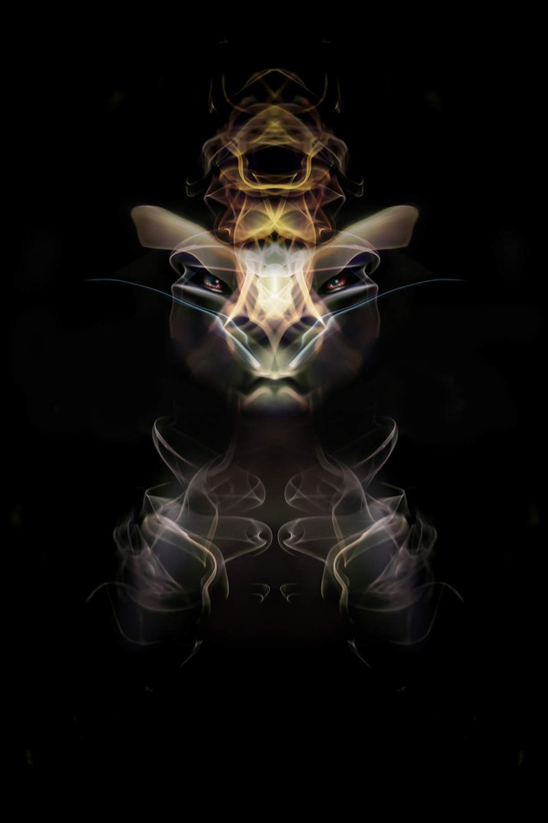 Made by using a combination of long exposure, light painting photography and digital art techniques.

This is called The Crowned Prince.